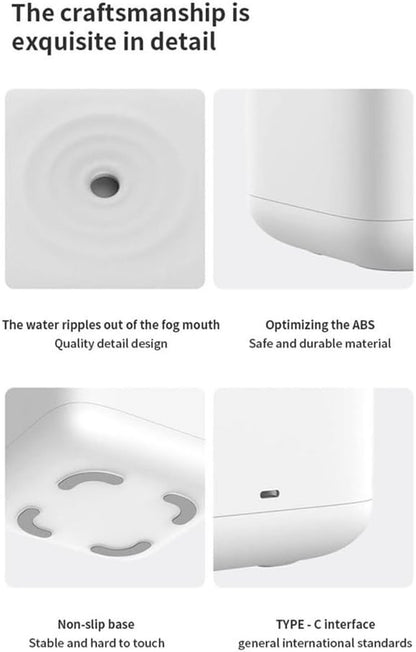 Antigravity Humidifier,Rain Humidifier Bedroom anti Gravity Humidifiers with Clock Water Drop Backflow Aroma Diffuser Large Capacity Office Bedroom Mute Heavy Fog Household Sprayer(Black)